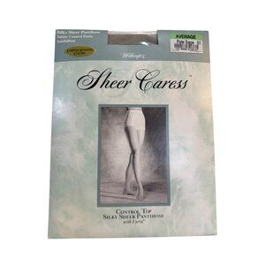 Worthington Control Top Silky Sheer Pantyhose Color Pale Sage Sandalfoot Size M